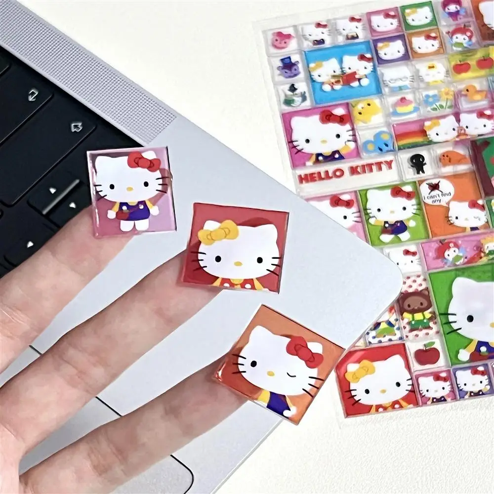 1 قطعة الكرتون Kawaii كيتي لينة المطاط DIY بها بنفسك اليدوية ملصق ملصق لطيف الفتيات جراب هاتف كوب ماء لاصقة تزيين الهدايا #1