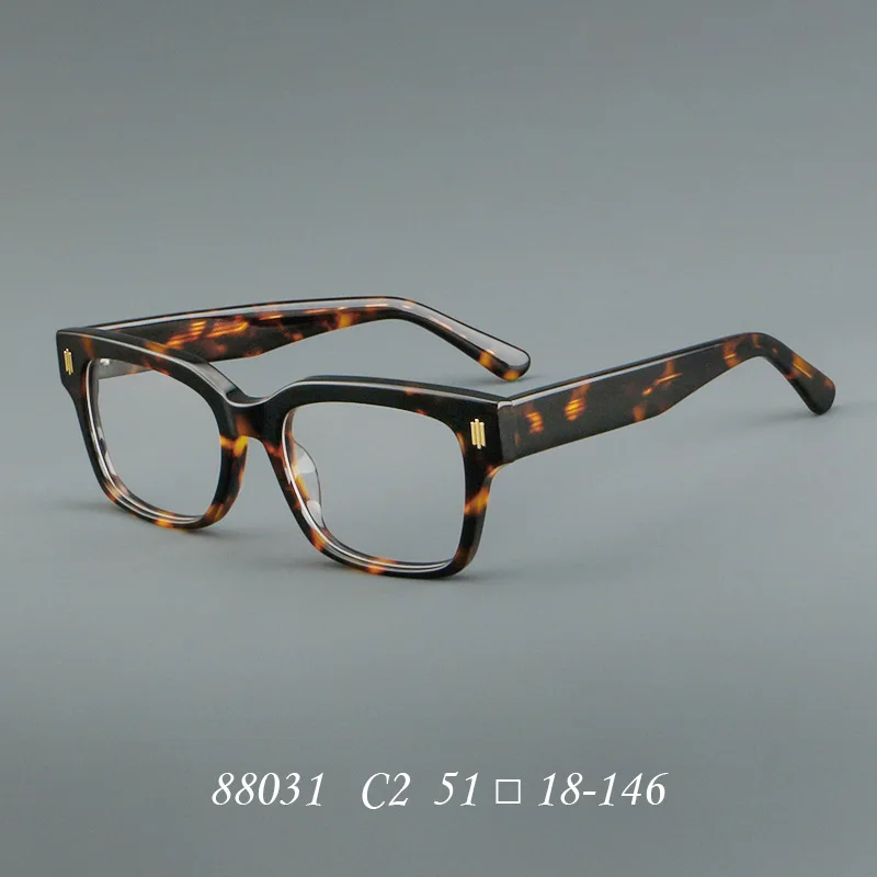 

New Square with Logo Glasses Frame for Men Computer Optics Prescription Eyeglasses Women Office Myopia Reading Acetate Eyewear