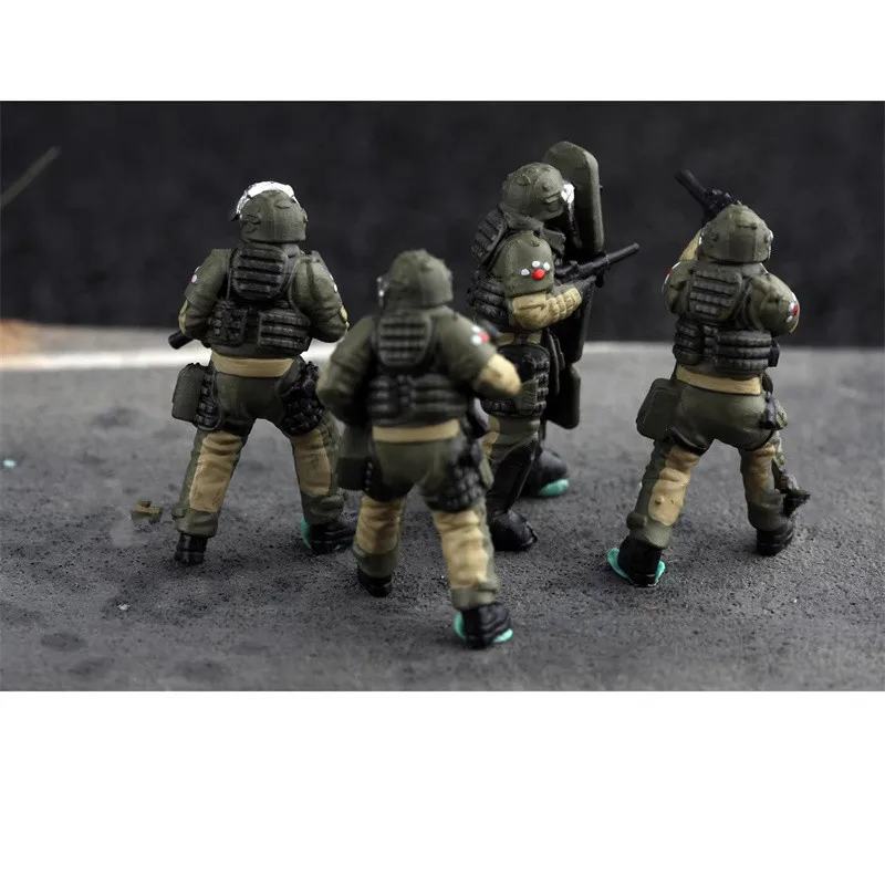 مقياس 1:72 رسمت 4 قطعة جنود المعدات الثقيلة الروسية المشهد ملحق دمية عمل نموذج لجسم جمع عرض اللعب هدية