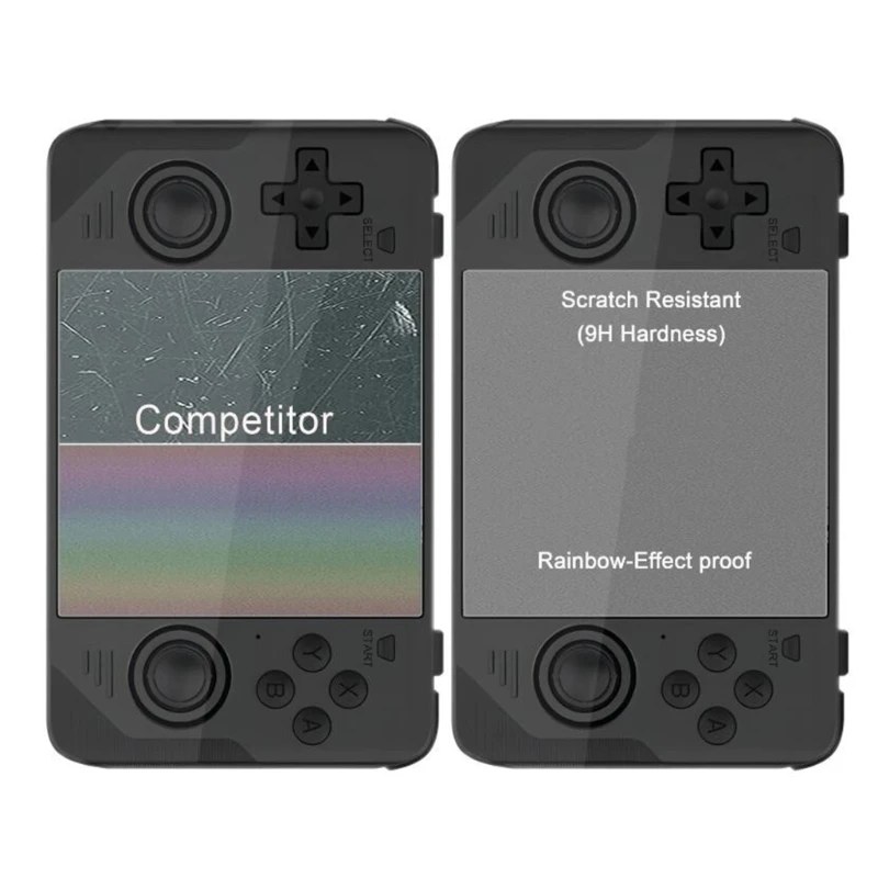 กระจกนิรภัยป้องกันหน้าจอฟิล์มป้องกันฟิล์ม 9H สำหรับ Powkiddy RGB30