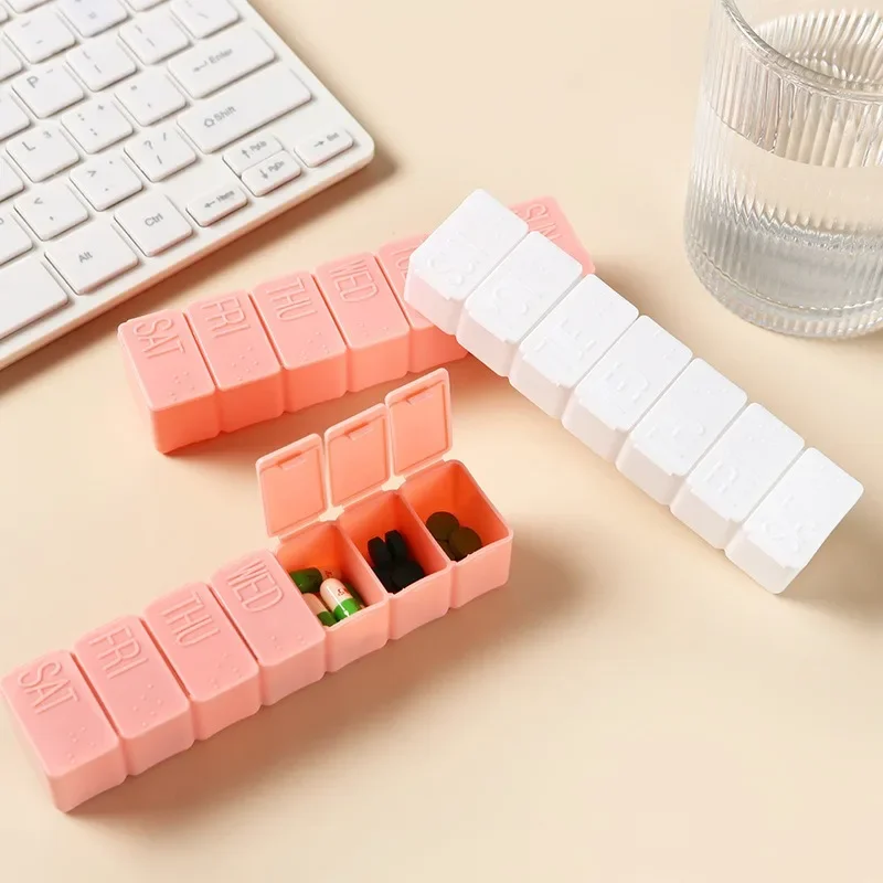 1Pcs Travel Pill Box Holder Weekly Medicine Storage Organizer Container Drug Tablet Dispenser Independent Lattice Pill Case