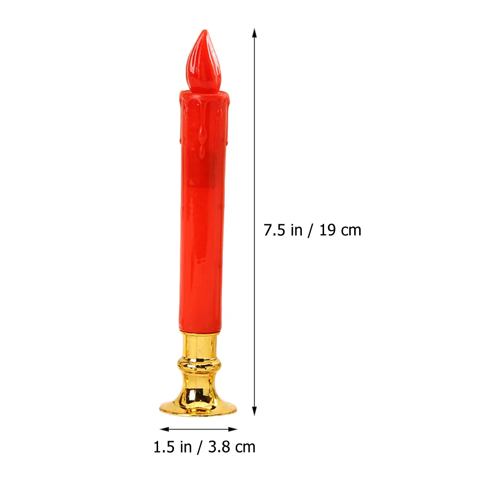 

4 Pcs LED Electronic Light Plastic Operated Flameless Home Decoration Lamp No Kids Pet