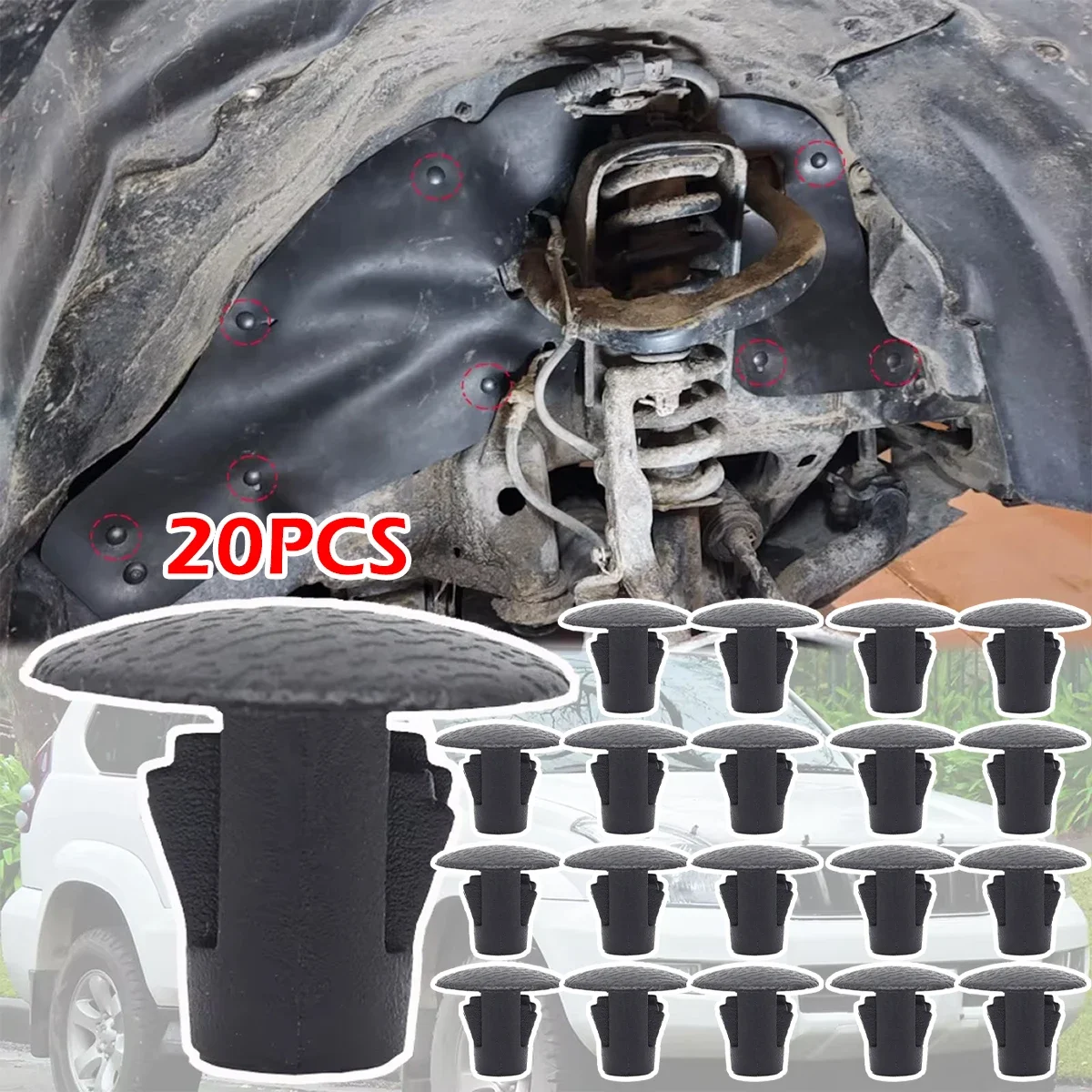 

20 шт. брызговик, зажим для крыльев, фартук с заклепками для Toyota Land Cruiser Prado J120 J150 2003 2004-2020 Lexus GX470