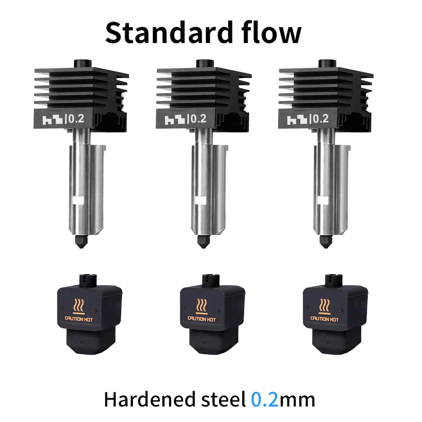 Nieuwe Hoge Kwaliteit P2S H2D H2S H2C Hotend Kit met 0.2/0.4/0.6/0.8mm Gehard stalen Mondstuk Vervang Hotend Kit Voor Bambu A1/A1mini