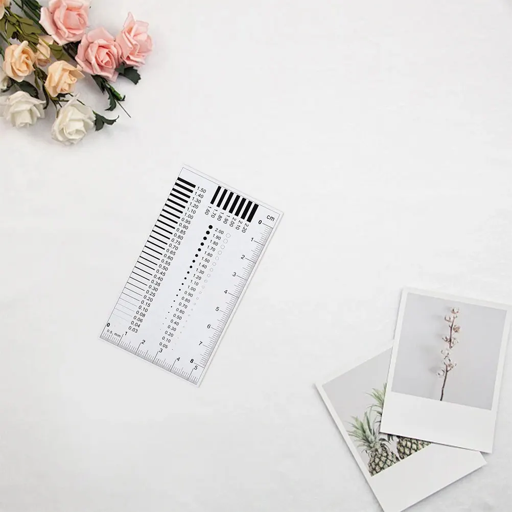 4 قطعة حاكم عرض الكراك أداة قياس بلاستيكية شفافة لخط كشف العيوب فحص سمك مقياس متعدد الوظائف