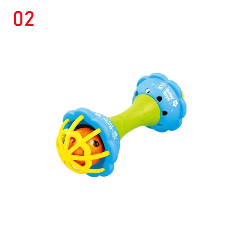 Baby hand grasp ball rattles fitness soft rubber hand rattles fish string teether infant 0-1 years old educational toys