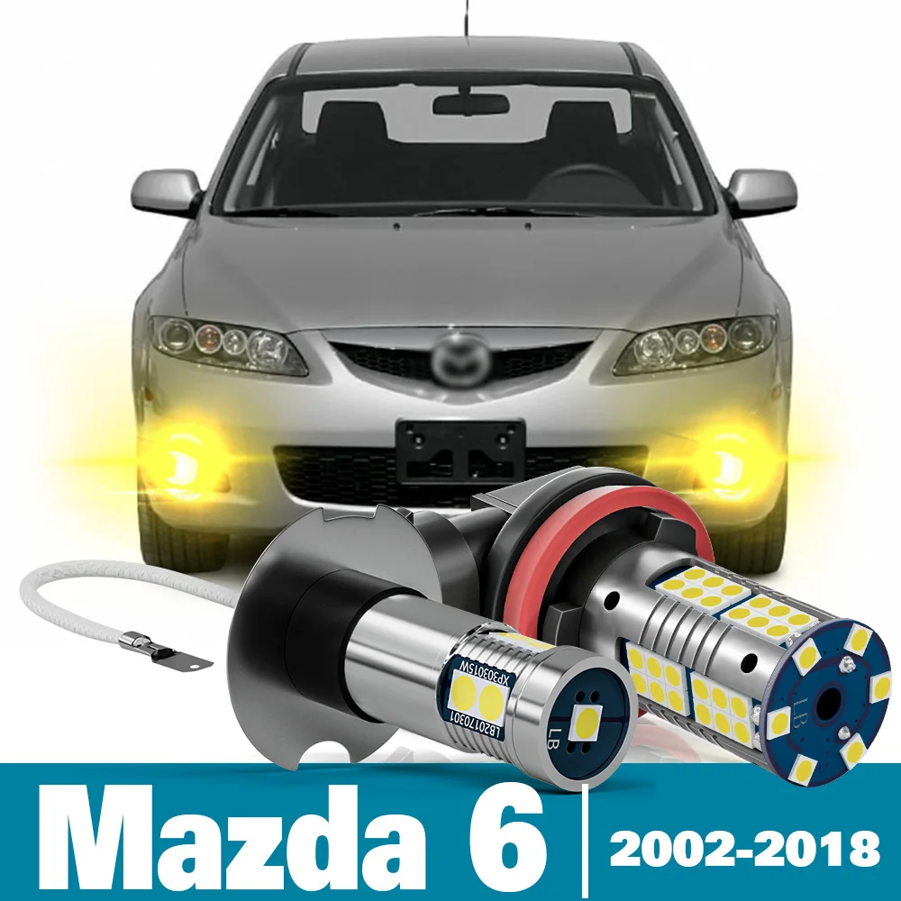 

2pcs LED Fog Light For Mazda 6 GG GH GJ Accessories 2002-2018 2005 2006 2007 2008 2009 2010 2011 2012 2013 2014 2015 2016 2017