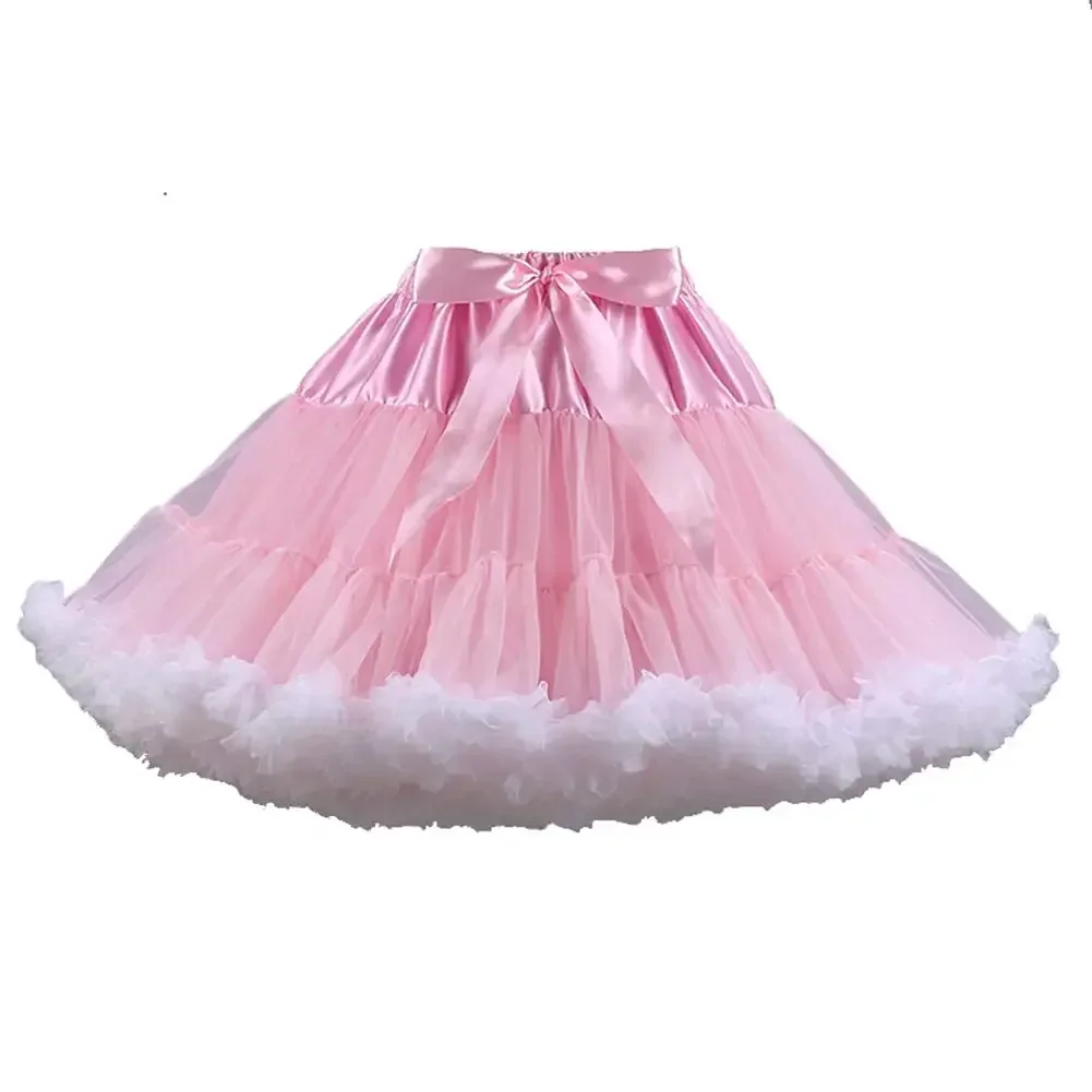 Minifalda para mujer Enagua de tul Cintura elástica Ballet Danza Pettiskirts