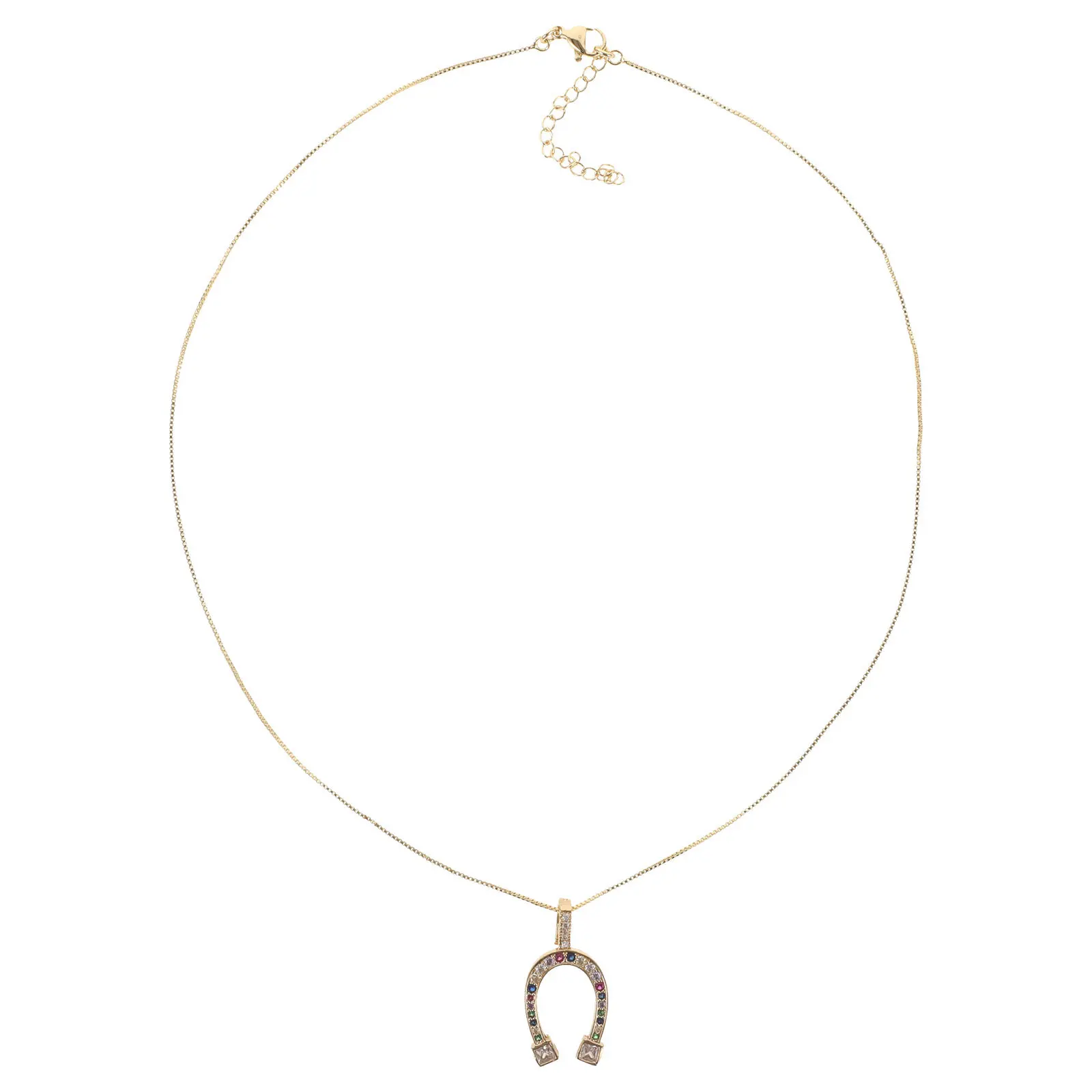 

Horseshoe Charm Trendy Creative Pendant Men Women Fine Craftsmanship Attention Catching Necklace For Party Club Bar Graduation