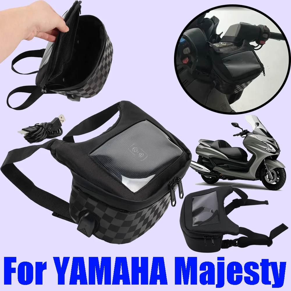 

For YAMAHA Majesty 125 250 400 155 XC155 YP250 Accessories Phone Charged Wirelessly GPS Navigation Bag Tool Luggage Storage Bags