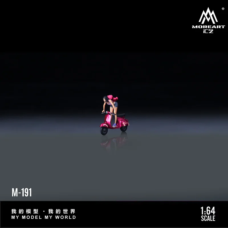 MoreArt سبيكة 1:64 مقياس الفراولة الدب سكوتر دراجة نارية دمية نموذج حلية تذكارية عرض مجموعة هواية هدية #5