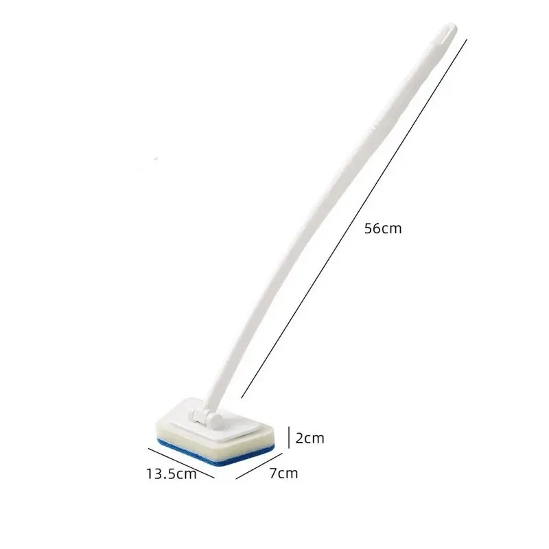 Portable cleaning bathroom wall brush multifunctional long handle detachable sponge brush tile floor bathtub brush shell image 2