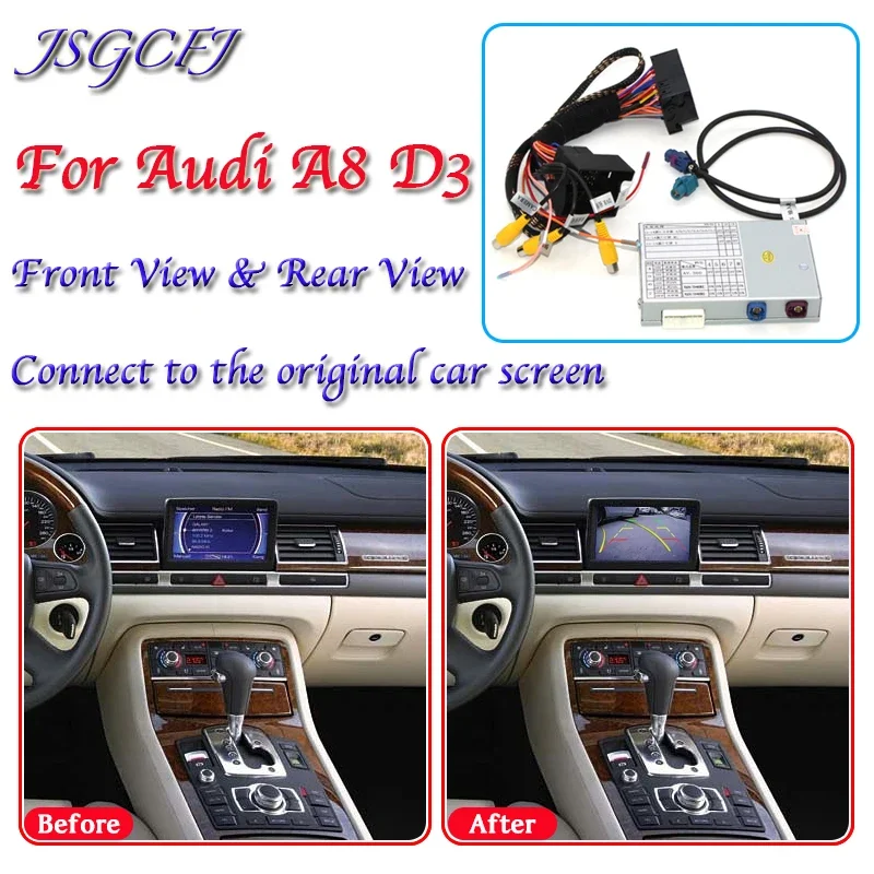 

For Audi A8 S8 D3 D2 1994~2010 MMI Reversing Camera Interface Backup Parking Rear Camera Original screen Upgrade Display Decoder