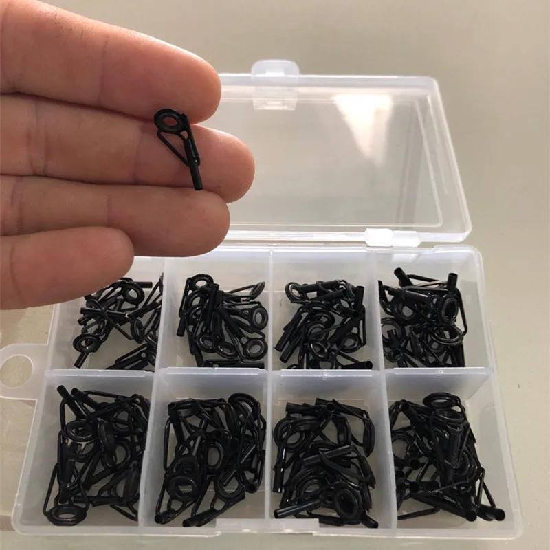 8/80 stks/doos Hengel Gids Tip Reparatie Kit Set DIY Eye Ringen Rvs Frames Keramiek TS Lijn gids Ring