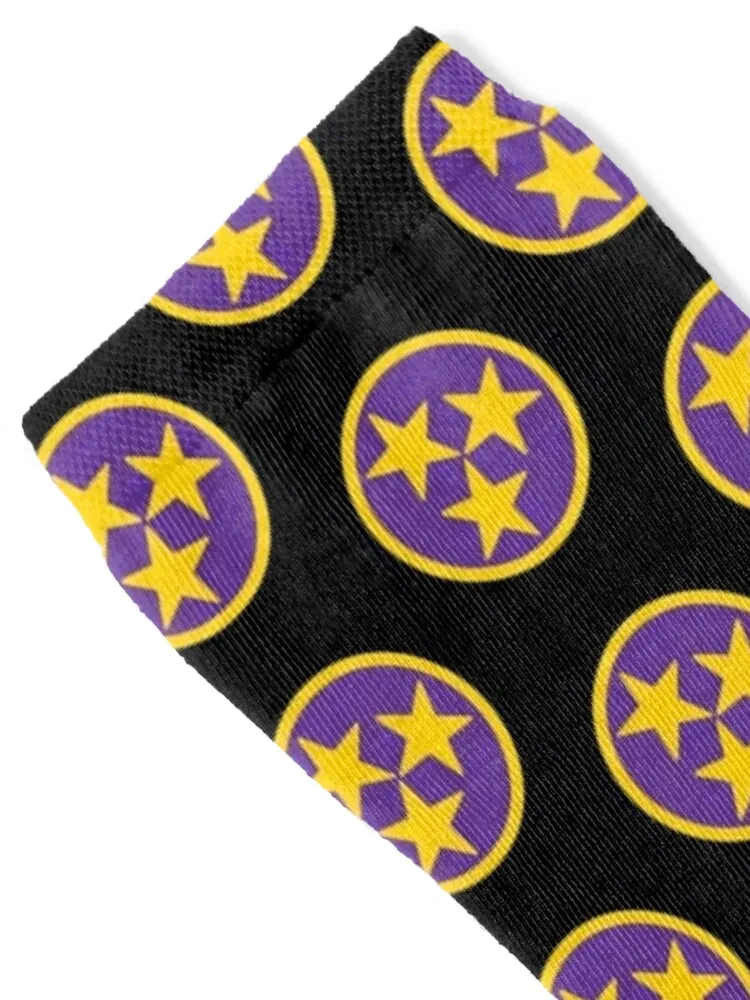 Purple _amp_ Gold Tri-Star Socks