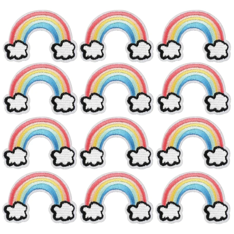 

1PCS Pink Rainbow Cheetah Butterfly Embroidery Cloth Sticker Mixed Patch Retail For DIY Computer Ironing Label