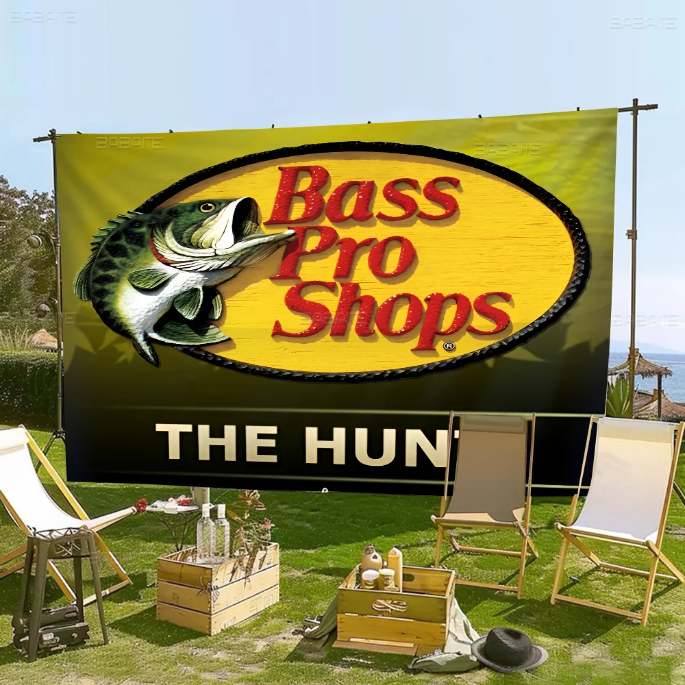 Fishing brand Bass-Pro-shops Large Size Shop Art Promotion Advertising Booth Flag Hanging Banners