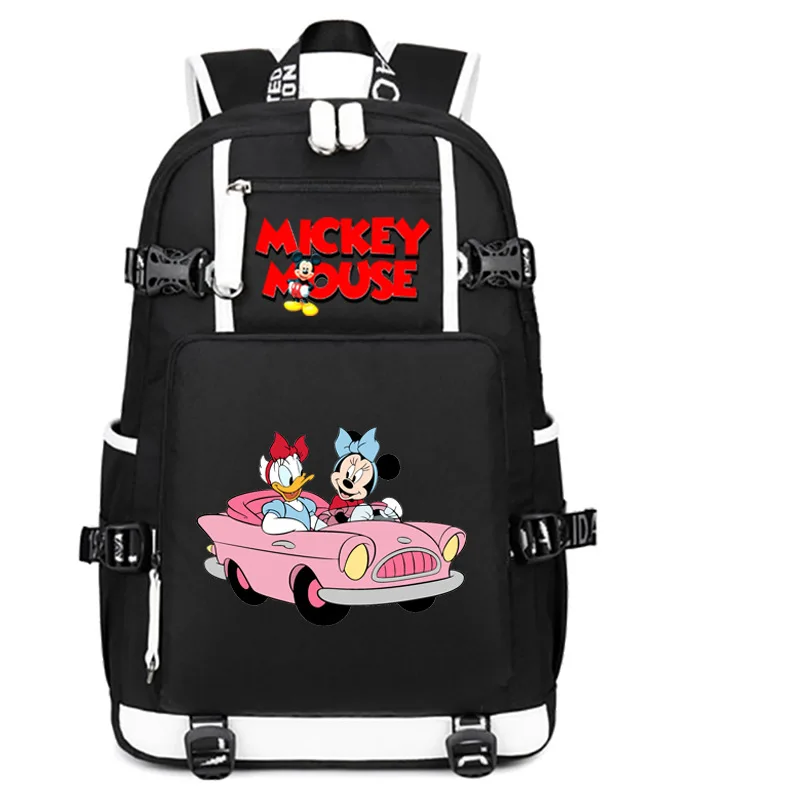 MINISO Disney 2023 Mickey Mouse Fashion Ladies Student Backpack Female College Laptop School Bag Backpack for Girls