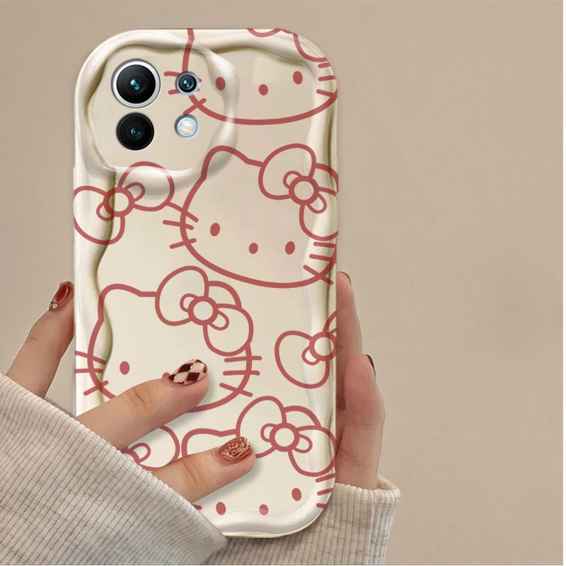 ซานริโอ เฮลโล คิตตี้สำหรับ Xiaomi Redmi A5 A4 A3 A3X A2 A1 Plus 13X Redmi K80 K70 K70E K60 Ultra K60E K50 K40 K40S K30 ฝาครอบ