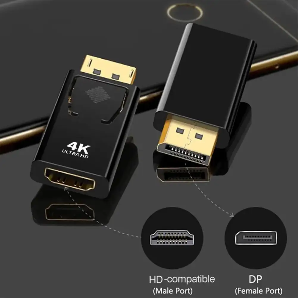 4k dpからhdmiへのビデオアダプター,コンピューター,TVモニター,コンバーター,ディスプレイポート,アダプター