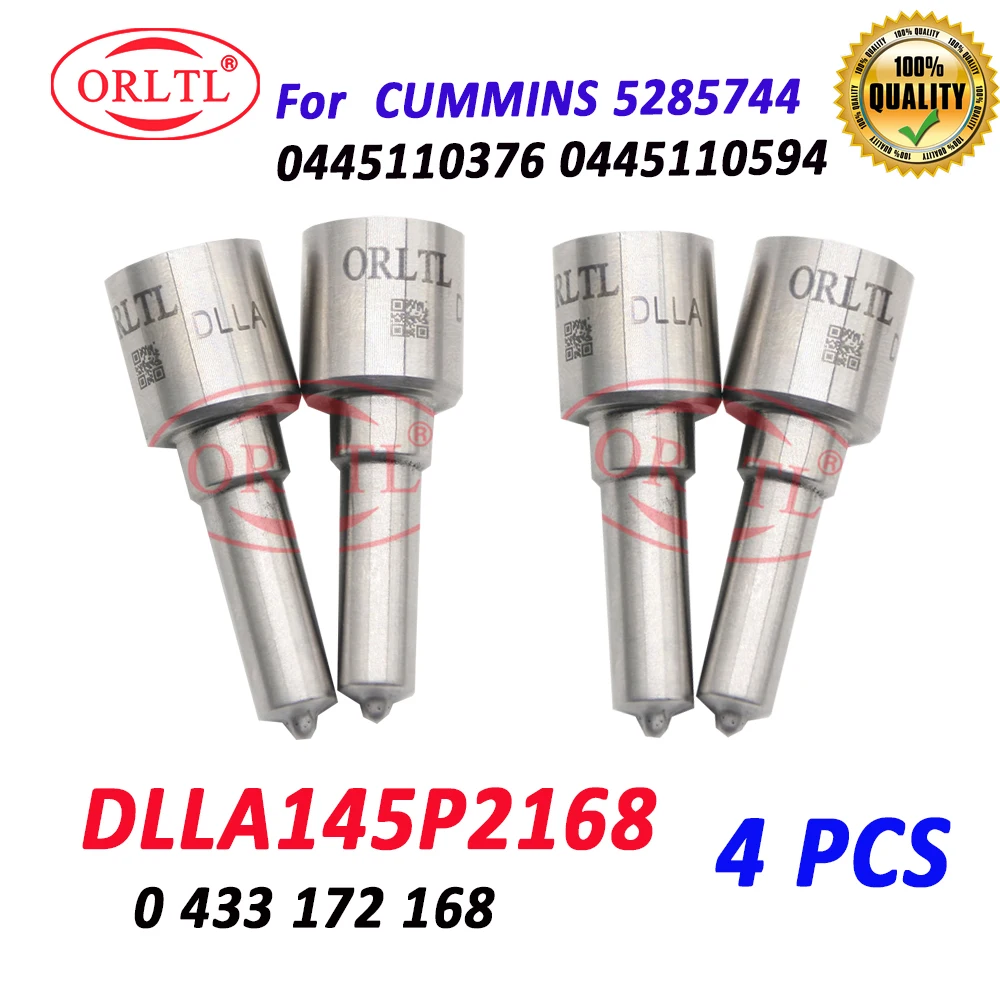 

DLLA145P2168 Fuel Jet Spray Nozzle 0433172168 Fuel Injector Nozzles DLLA 145 P2168 for CUMMINS 5285744 0445110376 0 445 110 594