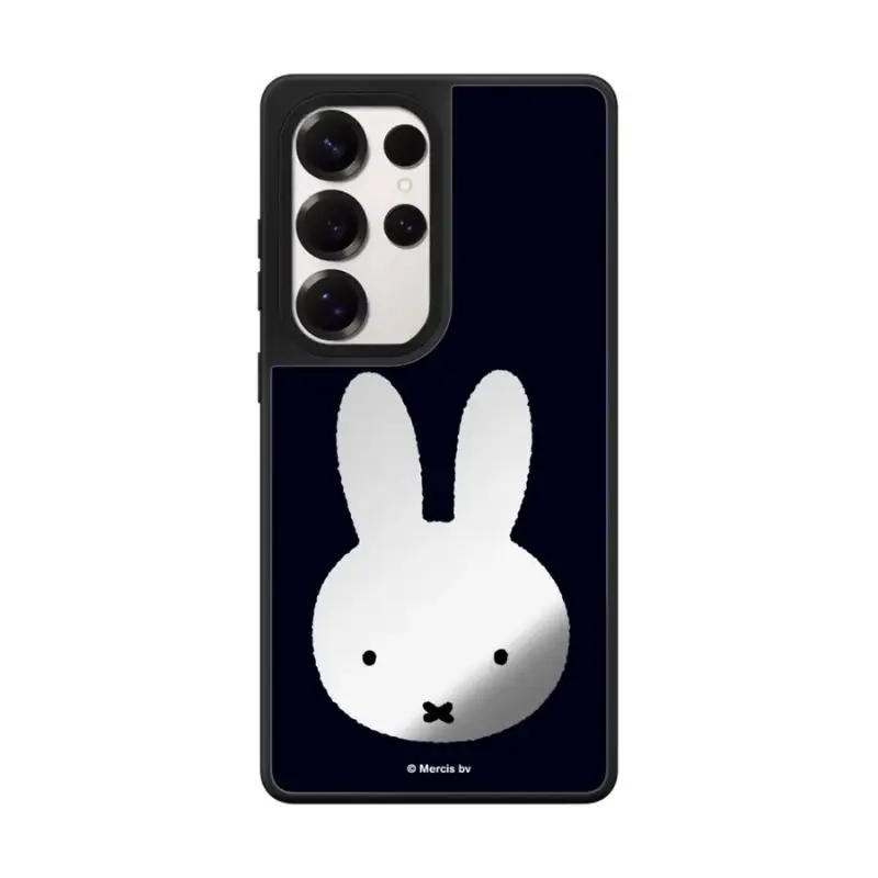 Kawaii Miffy Phone Case Cute Cartoon Design MagSafe S25ultra S24 S23 Mirror Surface Anti-drop Protection Case view 2