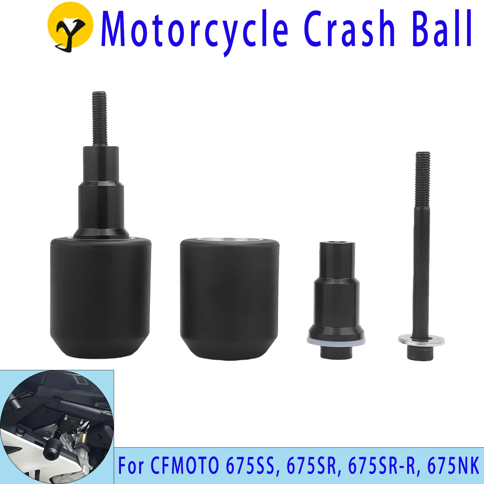 

Crash Pads for CFMOTO 675SR, 675-SR, 675 N, 675NK Motorcycles Engine Frame Sliders Fairing Protectors Side Skid Plates