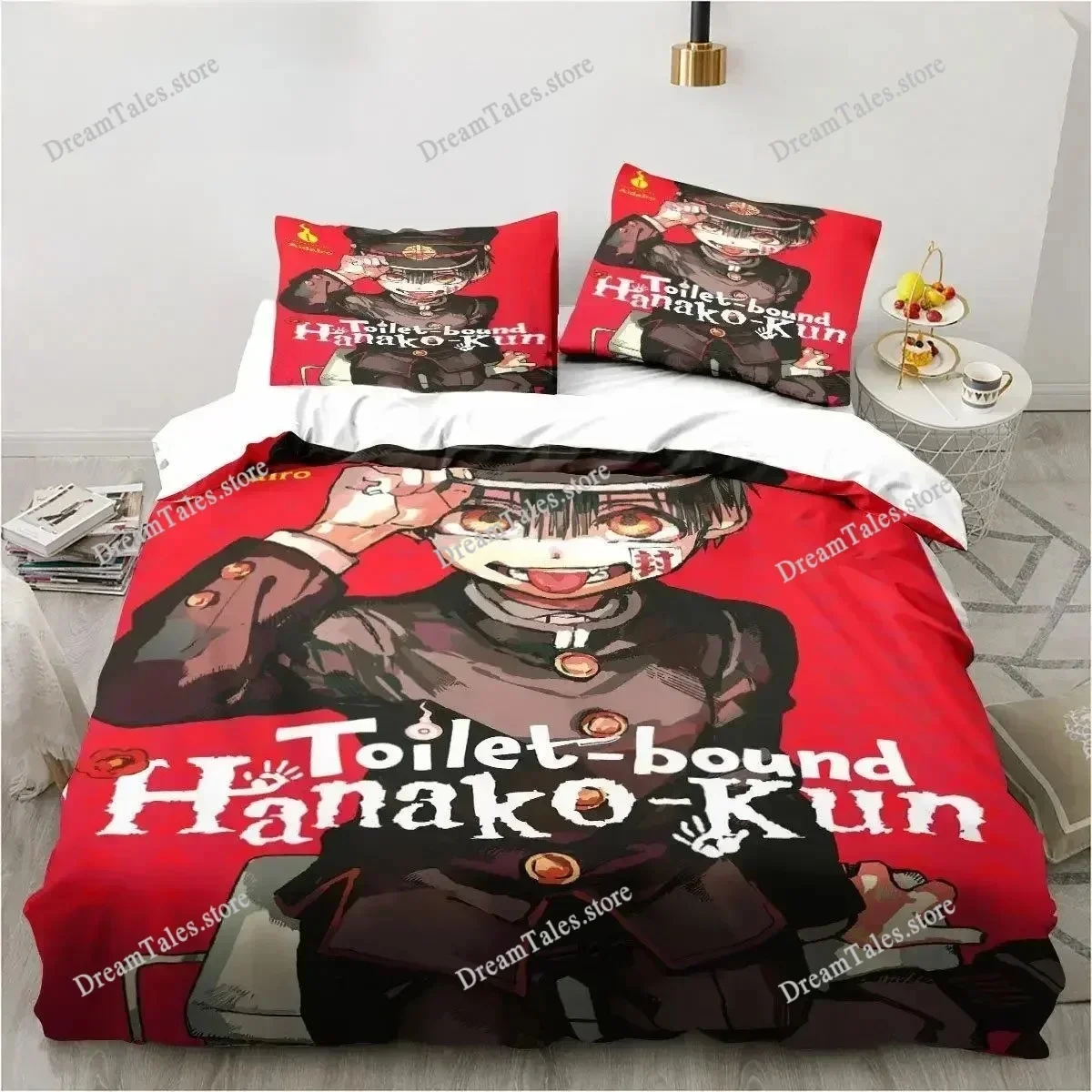 The Amazing World Toilet-Bound Hanako-kun Cartoon Poster Sheets Quilt Covers Bedding Dormitory Sheets Bedding Set Luxury Gift741