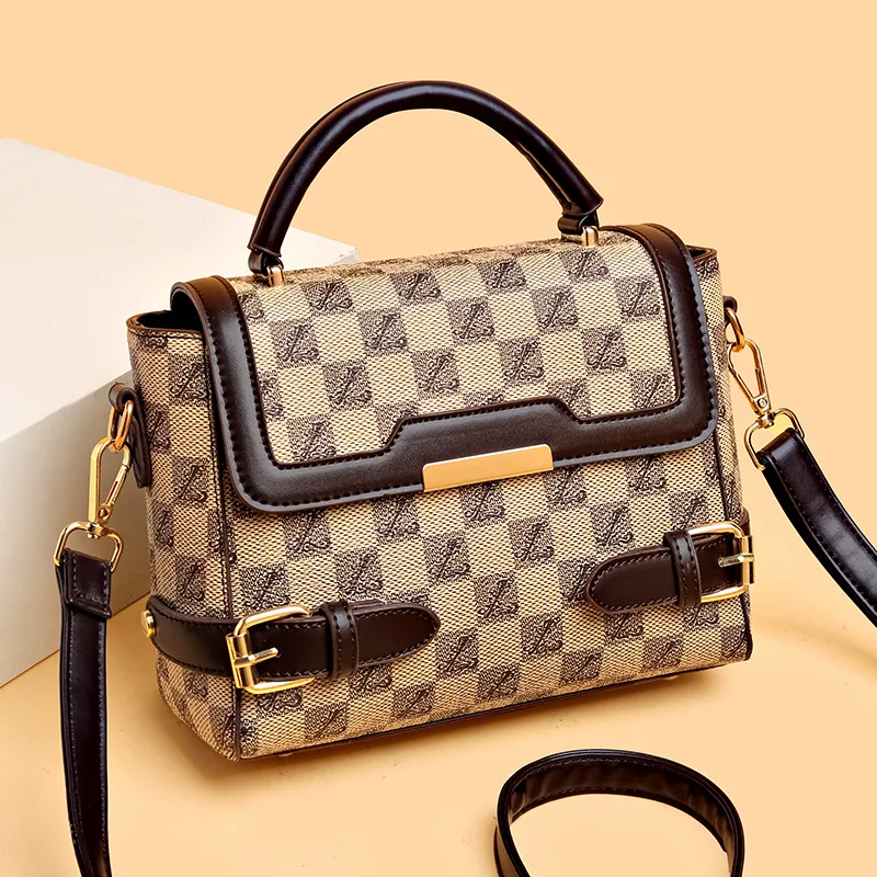 

New Retro Print Crossbody Bag Women Fashion Versatile Shoulder Bag Small Luxury Designer Handbags for Ladies Elegant Mom Purse