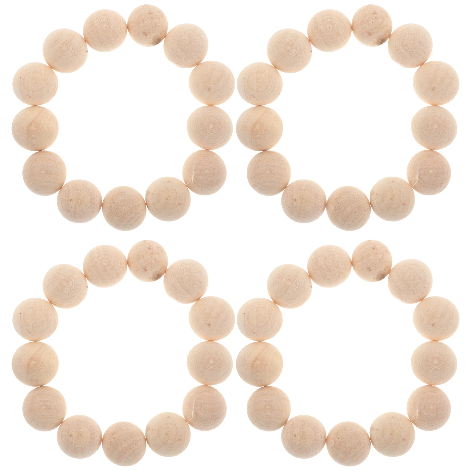 

100pcs Wood Half Beads Natural Unfinished Half Round Craft Supplies For Diy Painting Home Decor Art Projects Wood Craft Pieces
