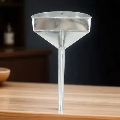 

Car Fuel Funnel Engine Oil Funnels Automotive Long Stem Durable Metal Compact Size Easy Storage Motorcycle