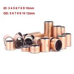 10Pcs/lot SF-1 Self Lubricating Composite Bearing Bushing Sleeve Oil-Free Copper Shaft Bushing Inner Dia 3 4 5 6 7 8 9 10mm