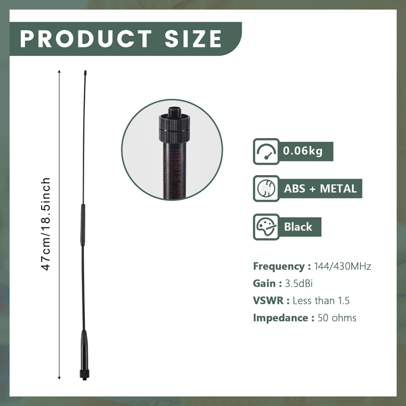 Antenna RH901S SMA-femmina 144/430Mhz Antenna Dual Band per Baofeng UV-82 UV-5R GT-3 Markii UV-5RE Plus BF-F8 RT-5R BF-888S Radio