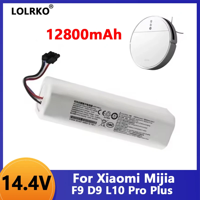 Batteria Di Ricambio Da 12800Mah Compatibile Con Aspirapolvere Robotico Dreame L10/L10S Pro/Z10 Pro D10S/D10 Plus