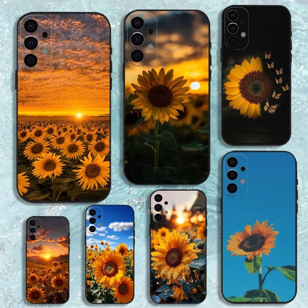 

Beautiful Yellow Sunflower Phone Case For Samsung S25,S24,S21,S22,S23,S30,Ultra,S20,Plus,Fe,Lite,Note,10,9,5G Black Cover