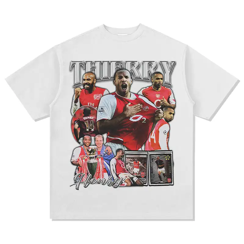 Retro Soccer Tee Black Splash Multi-layer Portrait Collage Metallic Font Print Front Decor 2026 Adult Kid Fan Football Shirt