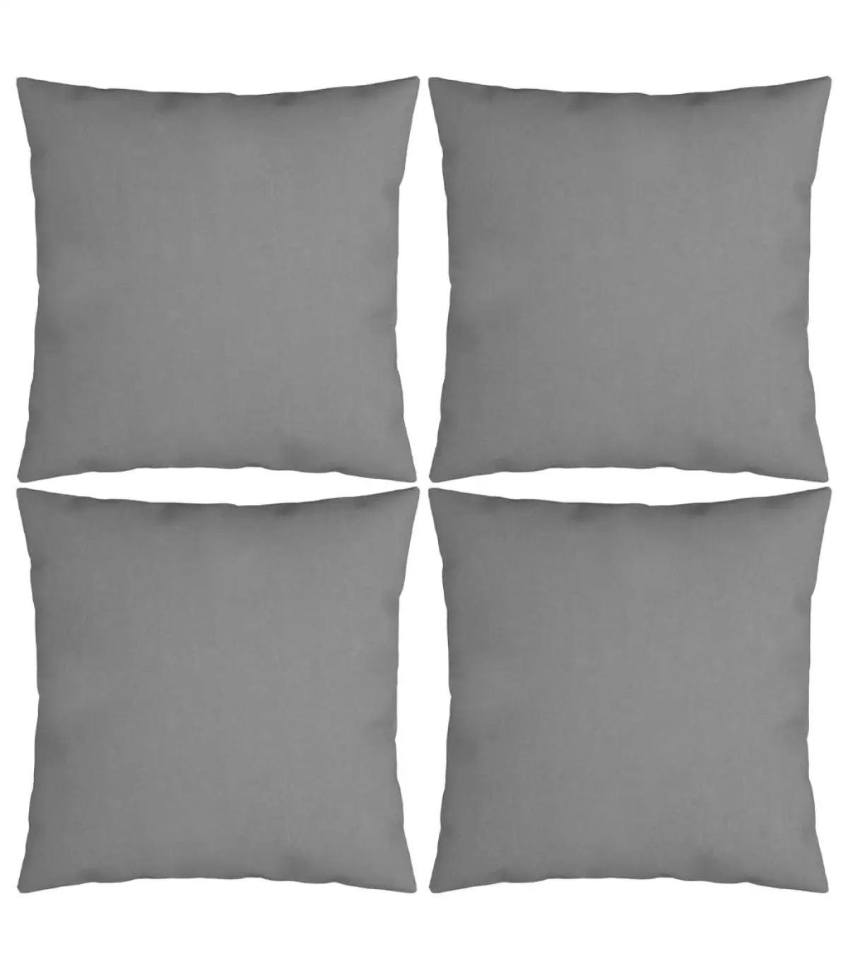 Cushions decorative cushions 4 units gray fabric 60x60 cm