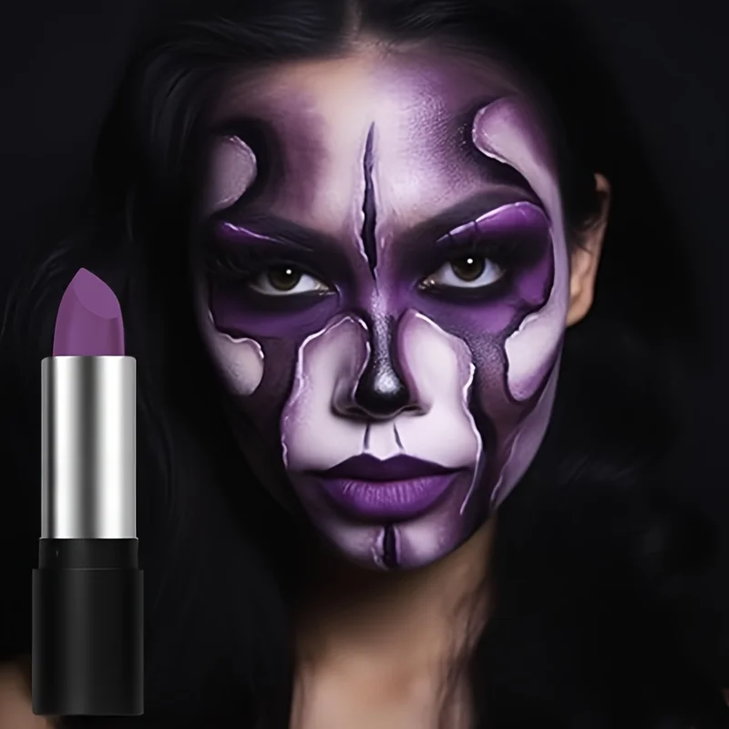 Face & Body Paint Stick, Long-Lasting Purple Paste for Cosplay Halloween Vampire SFX Party Events Kind to Skin, Easy On/Off