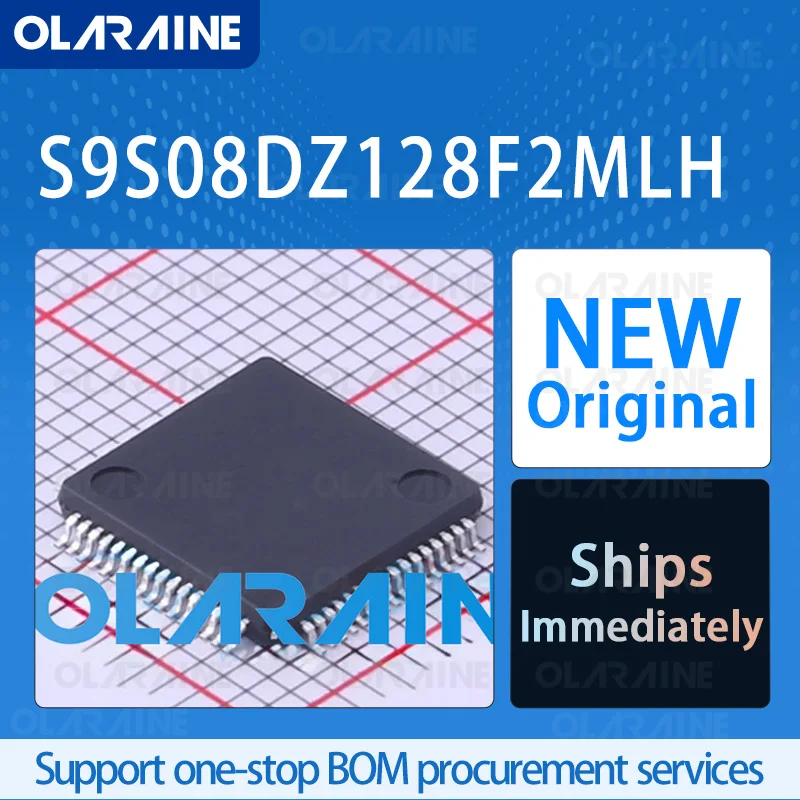 1/5/10Pcs S9S08DZ128F2MLH LQFP-64 original ic chip 8-bit microcontroller - MCU RoHS Core S08 54 I/O Voltage - 5.5 V