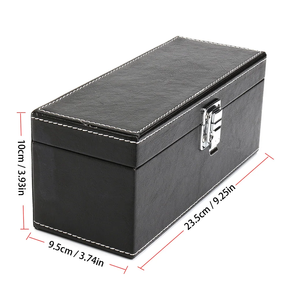 Coin Storage Box Case Faux Leather For NGC PCGS ANACS Certified Coin Holders Slabs for Kitchen, Living Room, Bedroom