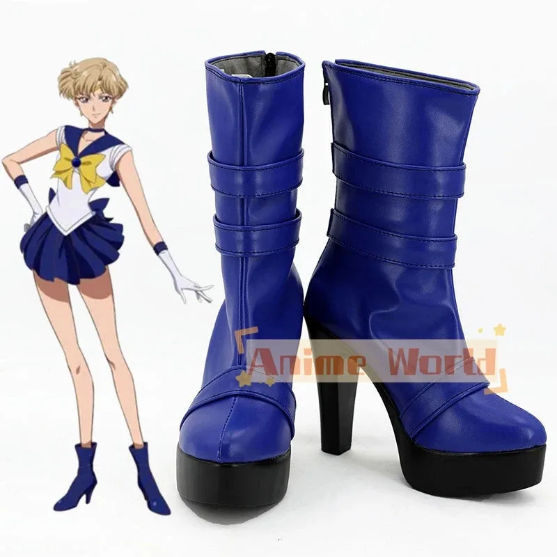 2025 11 Sailor Urano Haruka Tenou Cosplay zapatos Halloween carnaval botas hechas a medida