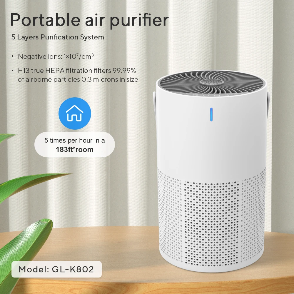 Air Purifier Small Home Desktop Intelligent Negative Ion Odor and Formaldehyde Removal Smoke and Dust Removal Air Purifier