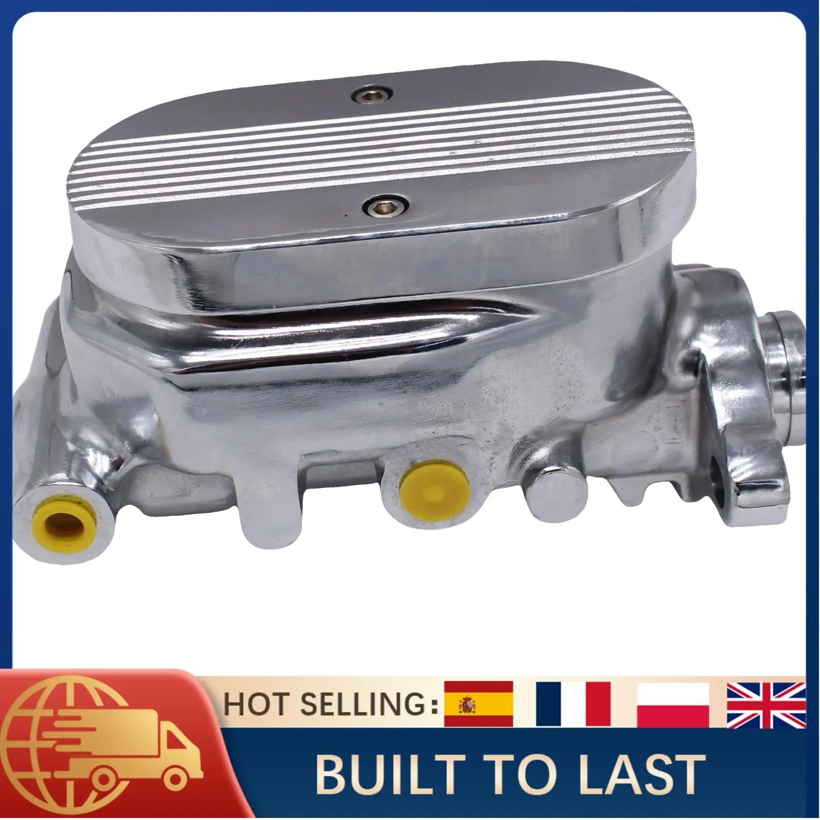 

Brake Master Cylinder for GM Cars Trucks Disc Drum 1 Inch Bore Chrome Dual Reservoir 9/16 1/2 Ports Brake Parts