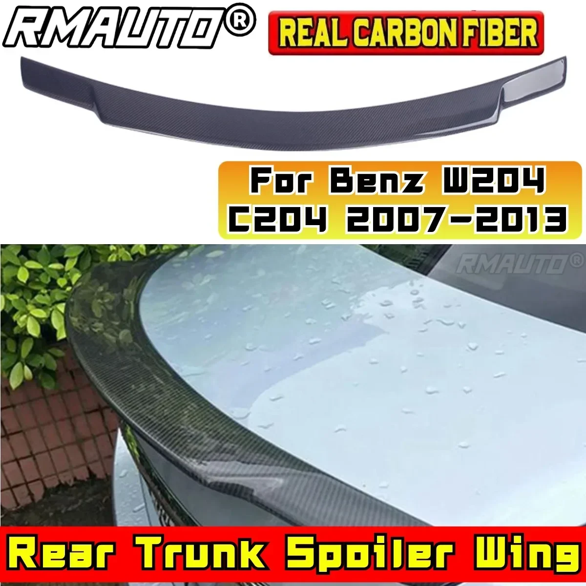 Car Rear Trunk Wing Body Kit Car Rear Spoiler For Mercedes Benz W204 C204 Coupe C-Class C180 C200 C250 C300 C63 AMG 2007-2013