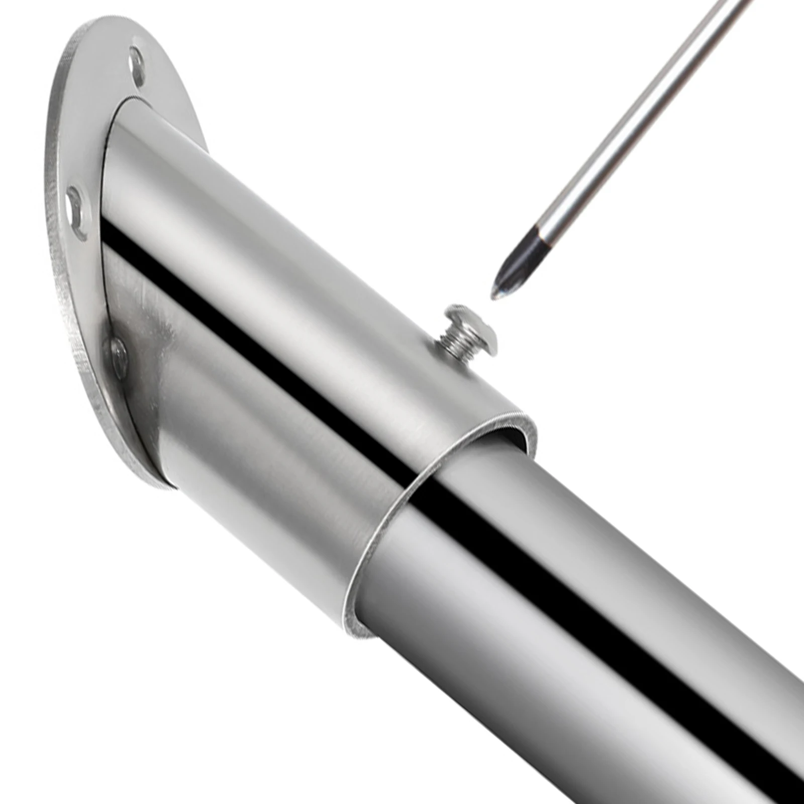 نافذة الدش الستار قضيب المقبس 2 قطعة حامل قاعدة شفة الفولاذ المقاوم للصدأ لخزانة خزانة السكك الحديدية القطب قوس الدعم