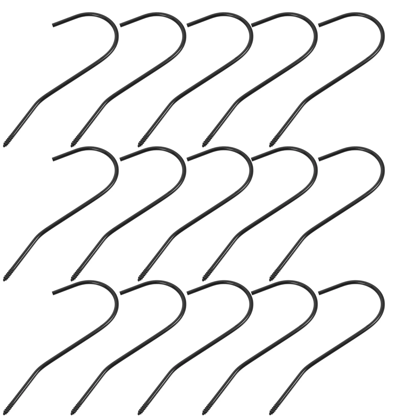 

20pcs Clothing Hanger Hooks 7-Shaped Round Metal Replacement For Garment Racks Multi-Purpose Hangers Easy Install