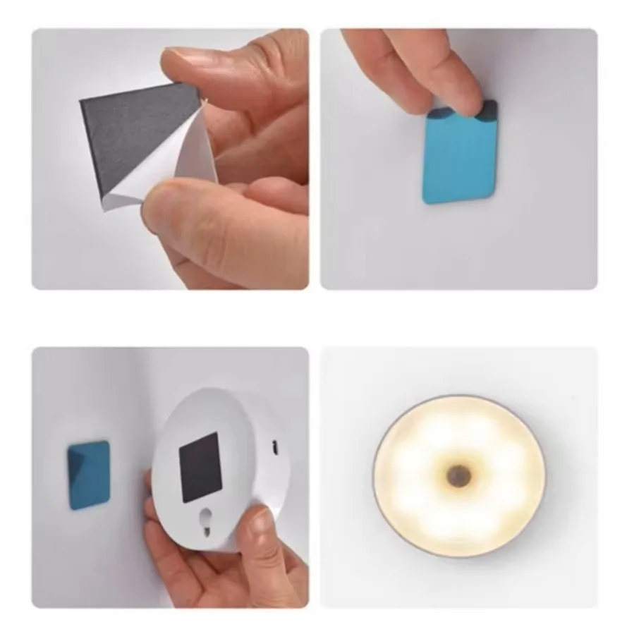 PIR Motion Sensor 6LED LED Night Light Human Body Induction Wireless Detector Automatic Light On / Off For Home Bedside Lighting