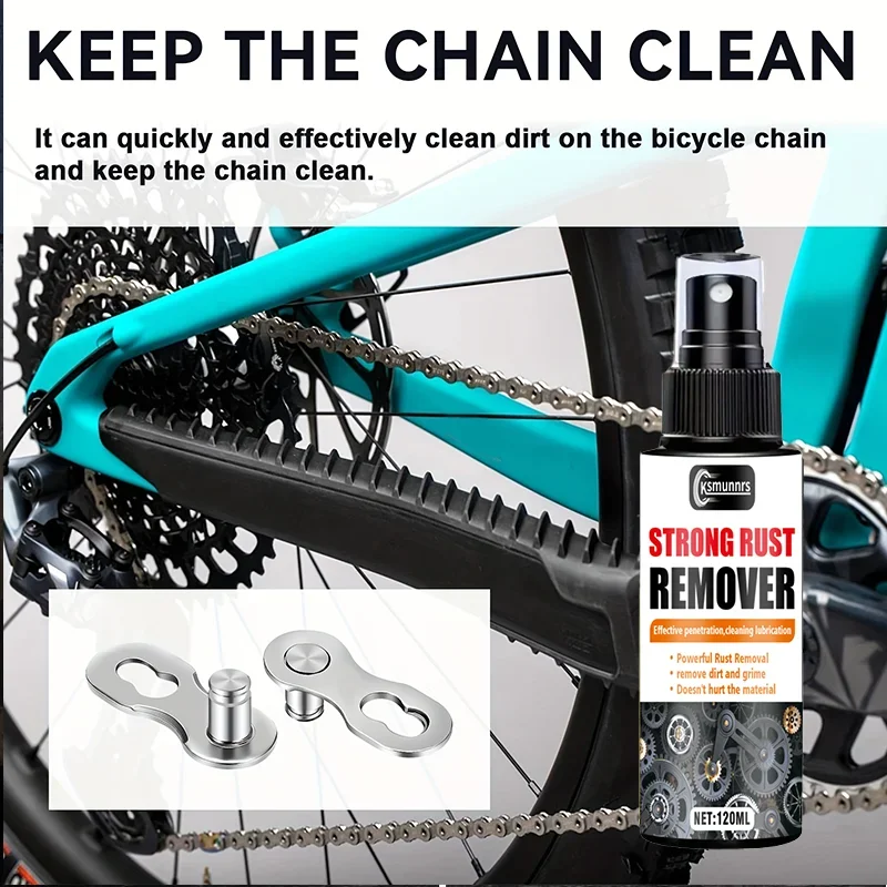 Bicycle Mountain Bike Cleaner Chain Rust Remover Lubricant Prevents Rust on Chains Cables Derailleurs - Bike Maintenance Tool