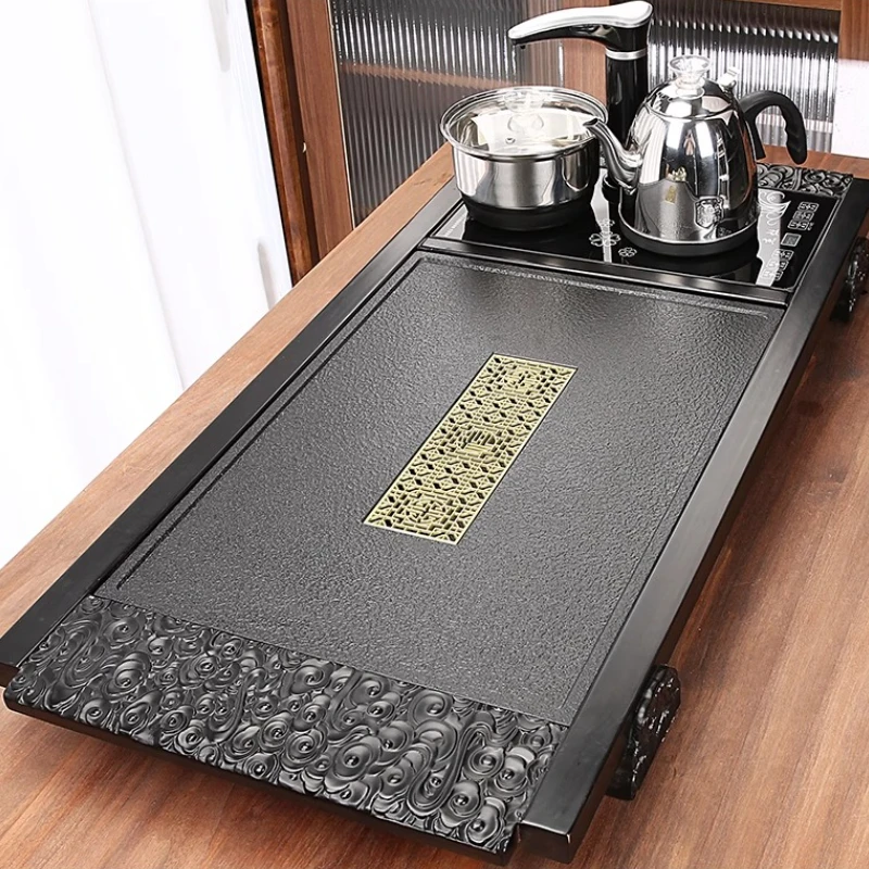 

Plate Table Tea Tray Vintage Luxury Tableware Rectangle Hospitality Tea Tray Ceremony Drainage Bandeja Madera Home Products