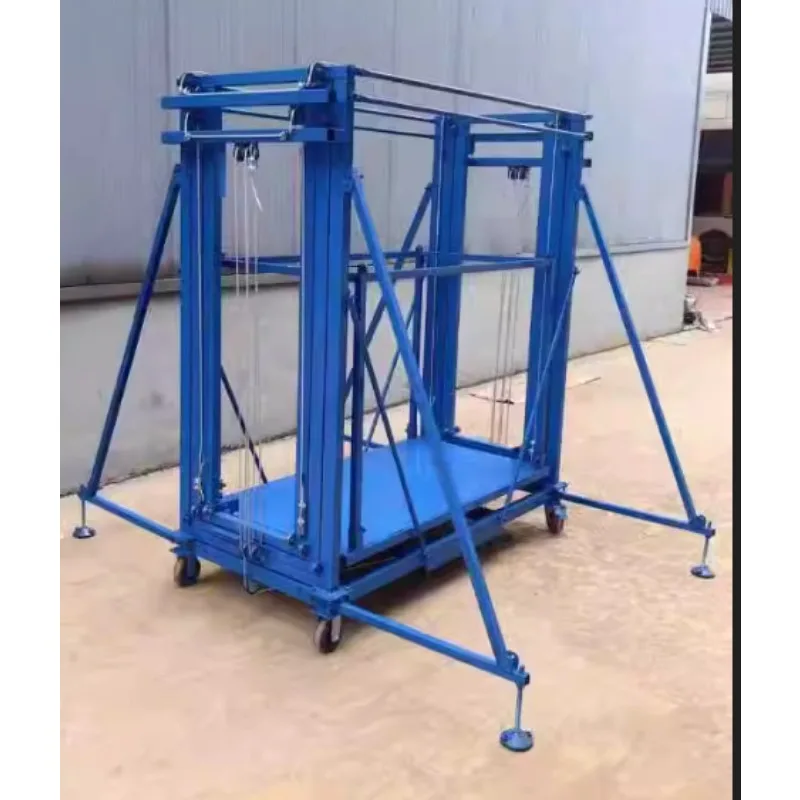 سقالات رفع كهربائية قابلة للطي منصة رفع أوتوماتيكية متنقلة موقع المصنع